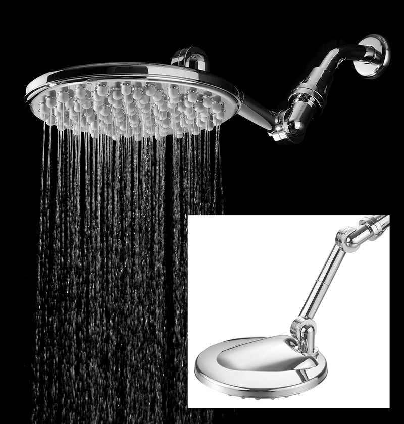 Hotel Spa HotelSpa MOBILIS(TM) 4-way Adjustable High-Pressure 9"" Rainfall Showerhead with 109 Self-Clean Jets Chrome - Image 2